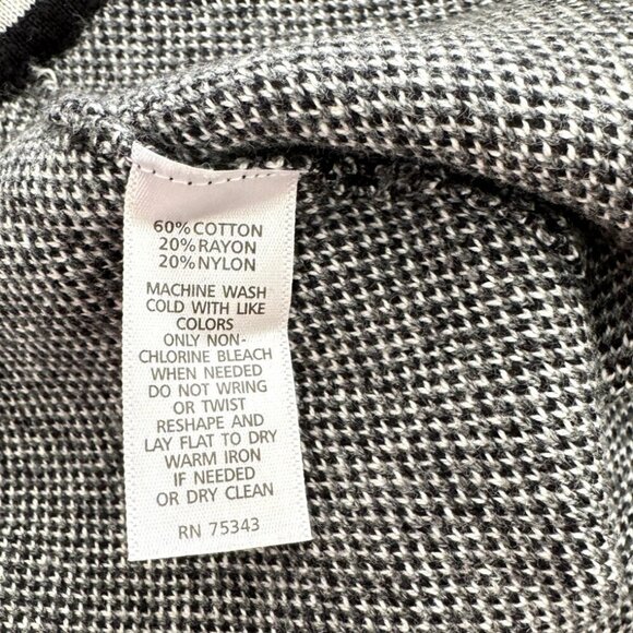 Willi Smith Stretch‎ Knit Straight Black Gray Diamond Print Skirt - Picture 9 of 9